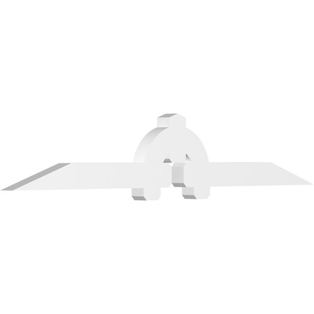 Ekena Millwork Ericson Architectural Grade PVC Gable Bracket, 108"W x 18"H x 4"D x 6"F, 4/12 Pitch GBP108X18X0406ERI00